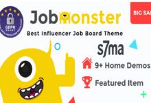 Jobmonster 4.7.8 – Fast & Modern Job Board WordPress Theme